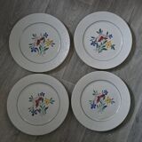 4 Fabiola Digoin Sarreguemines dinner plates