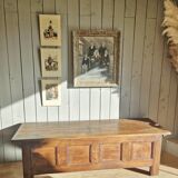 Antique solid oak chest