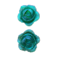 Pair of opaline sweet jars in the shape of a cabbage.