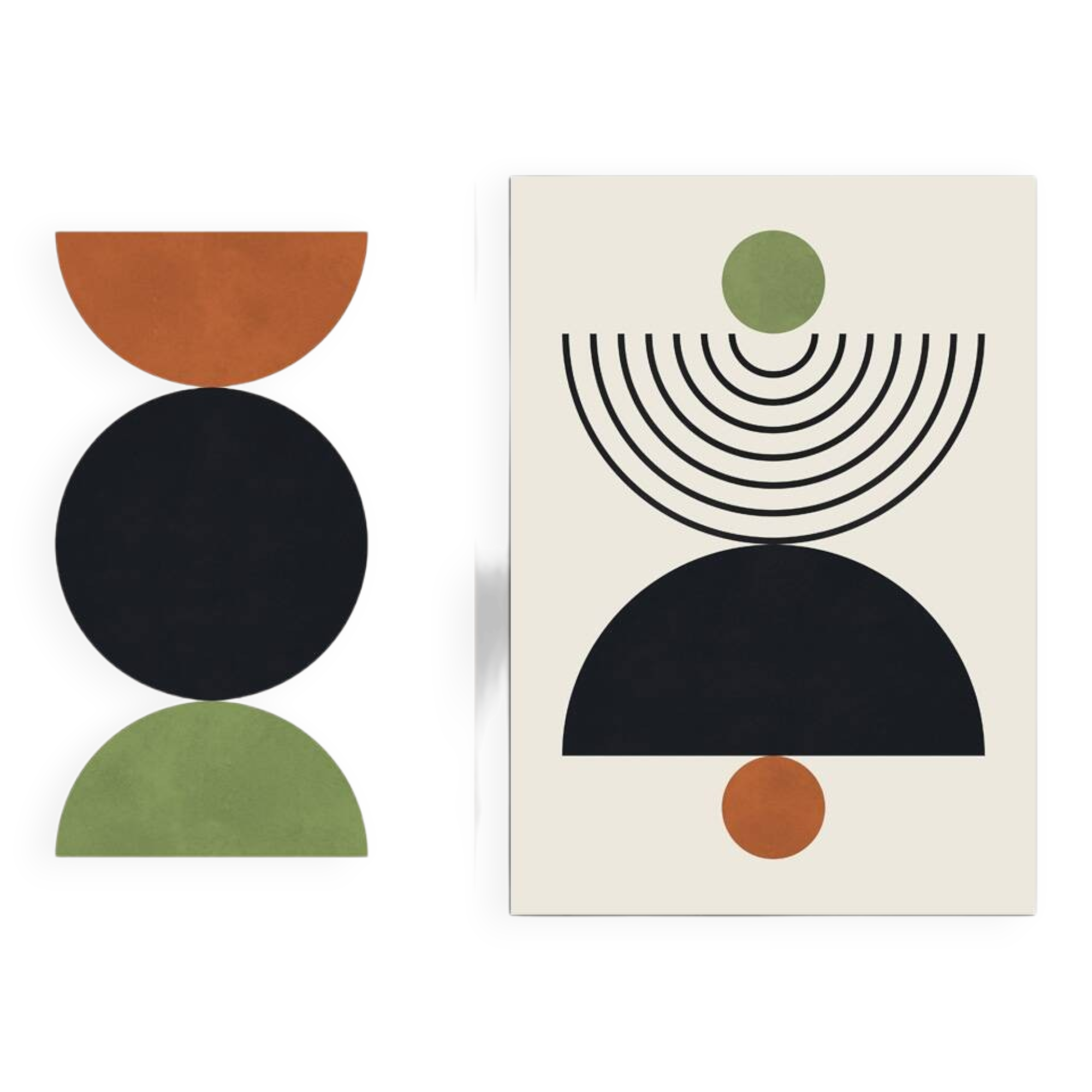 2 geometric art prints. A2 (42x59.4cm).