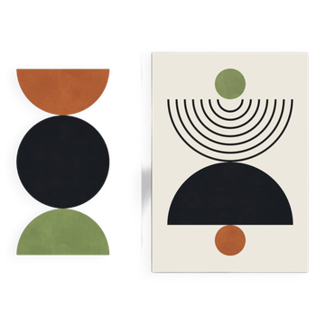 2 geometric art prints. A2 (42x59.4cm).