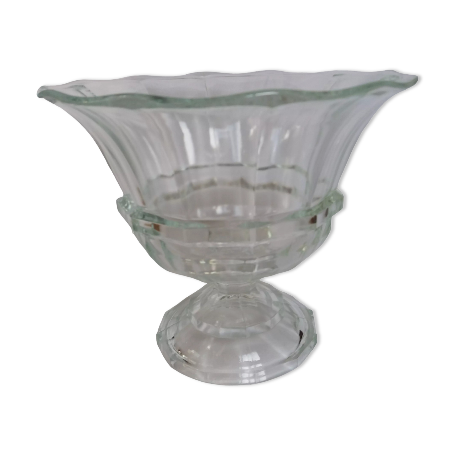 Cup on glass stand 22cm high