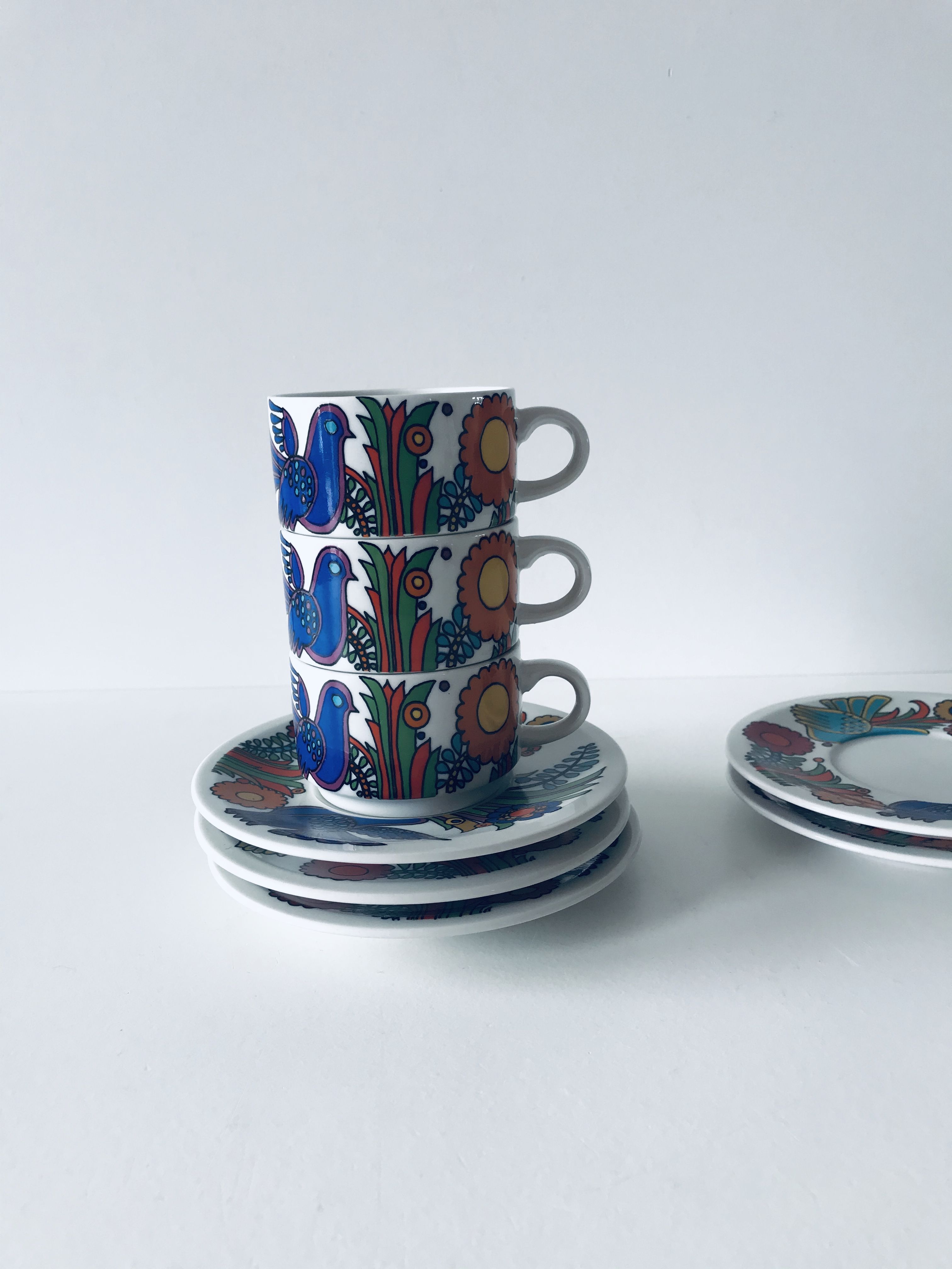 Acapulco coffee cup and saucers by Villeroy and Boch