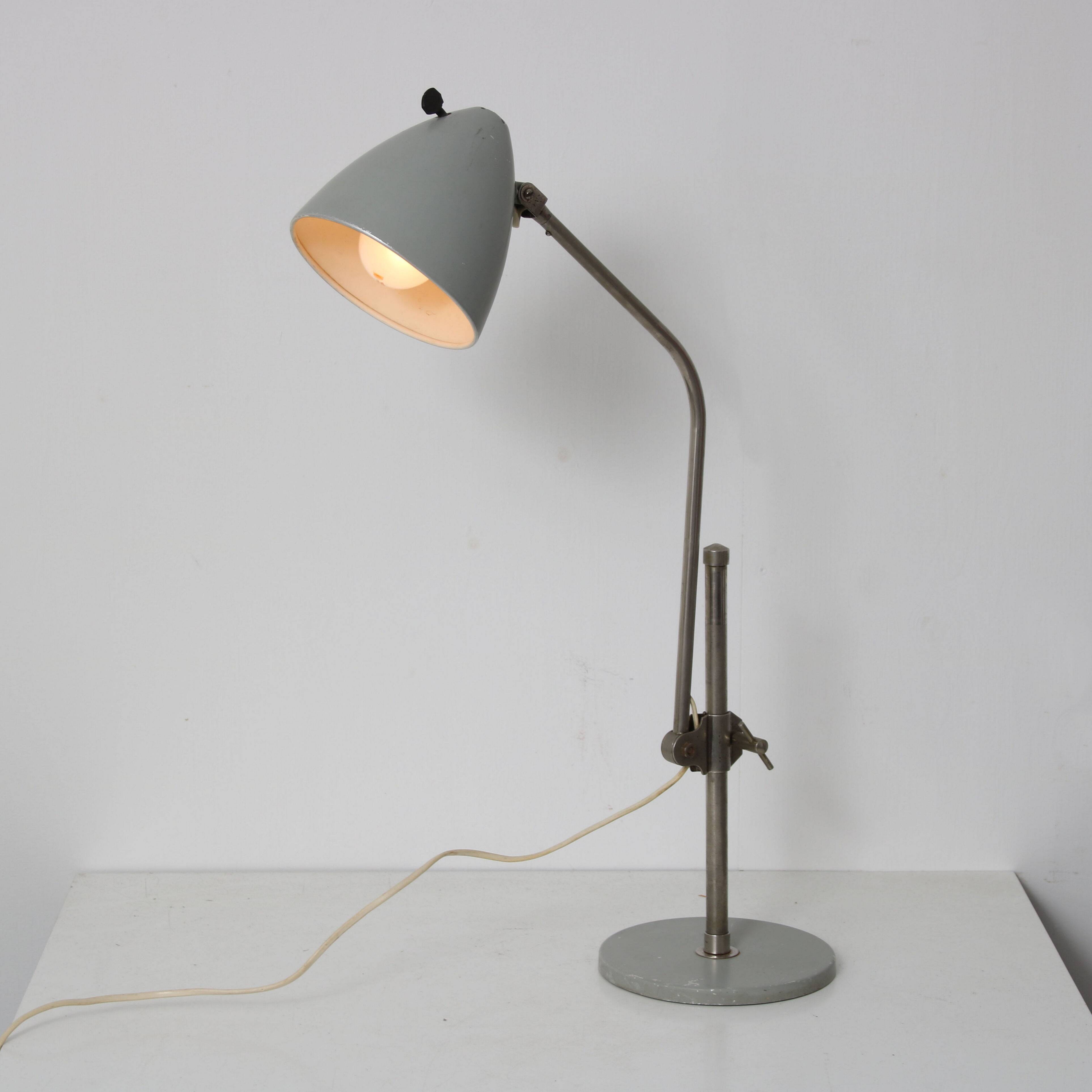 1950s Adjustable industrial desk lamp by Hala, Netherlands