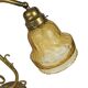 Table lamp - brass - glass - Hollywood Regency style - 70's