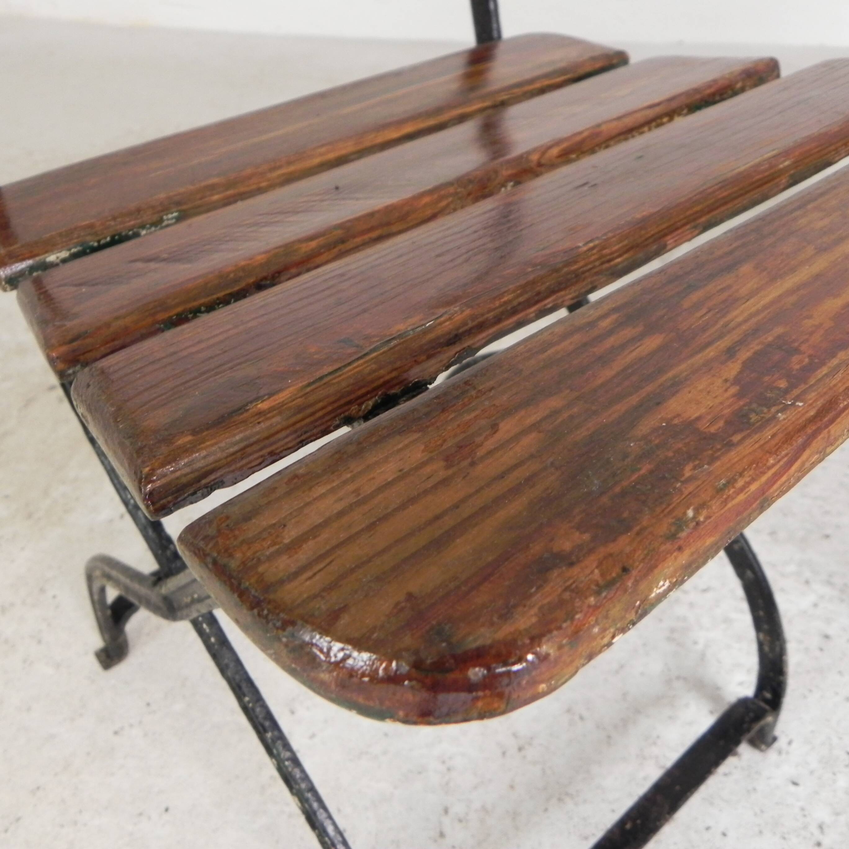 Set of 2 folding chairs, garden chairs, 1930s