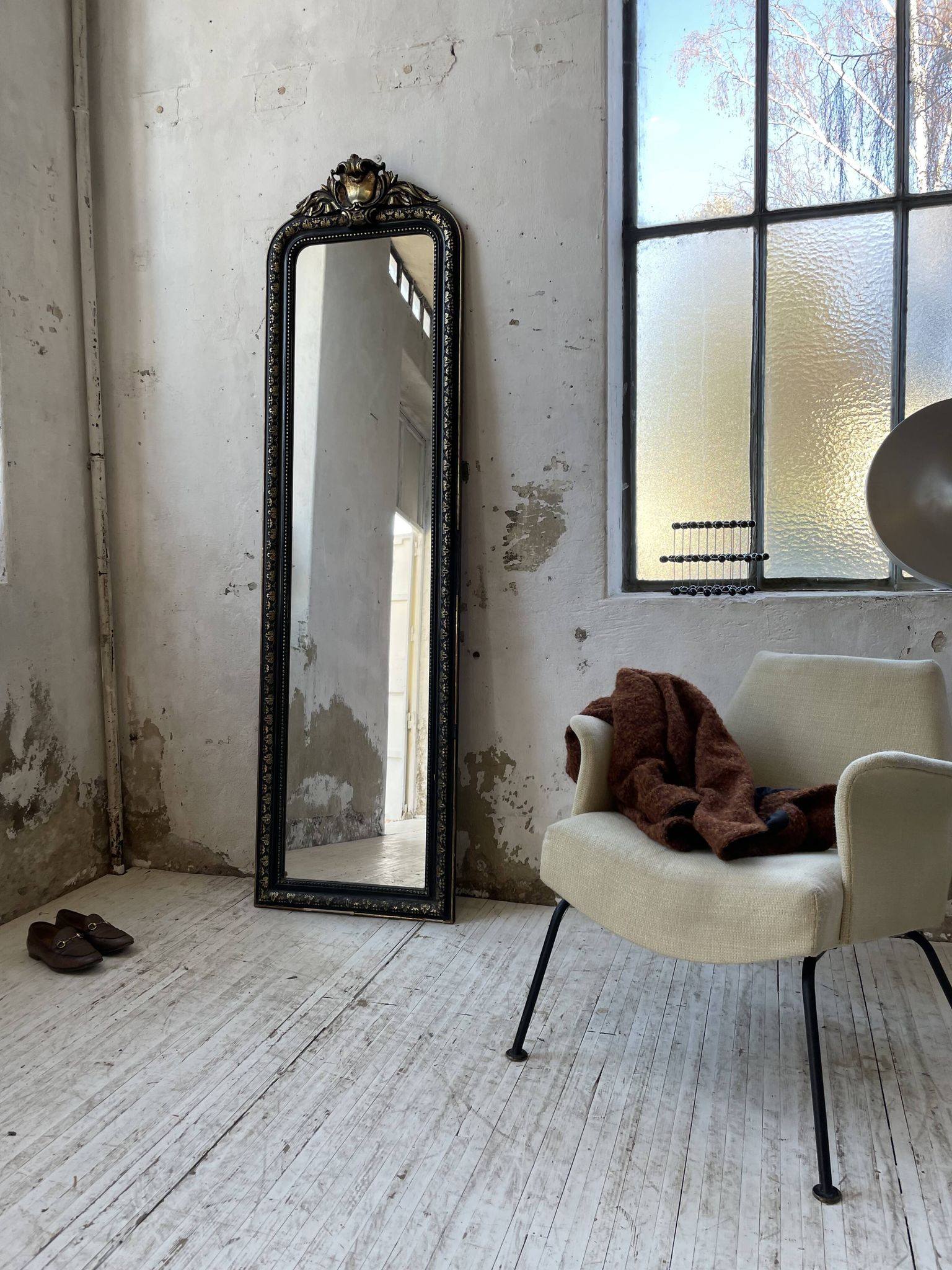 Miroir XXL blanc Louis Philippe 2m