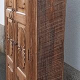 Old built-in wooden wardrobe