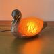Vintage bronze duck lamp