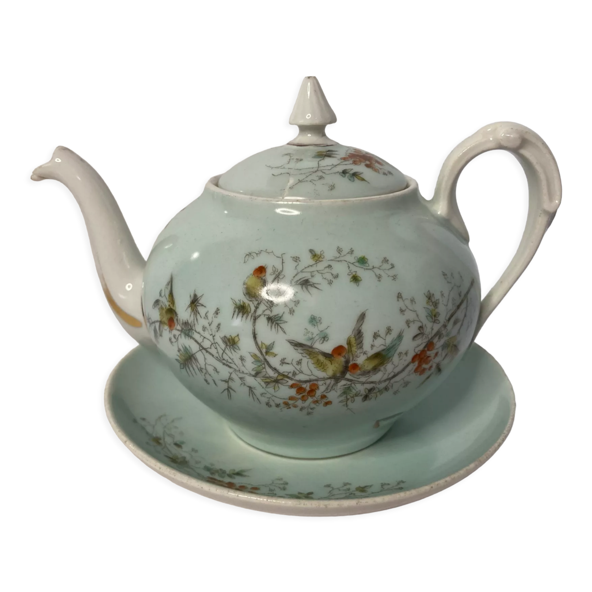 2208380 Small teapot Chinese porcelain and its cut early twentieth century