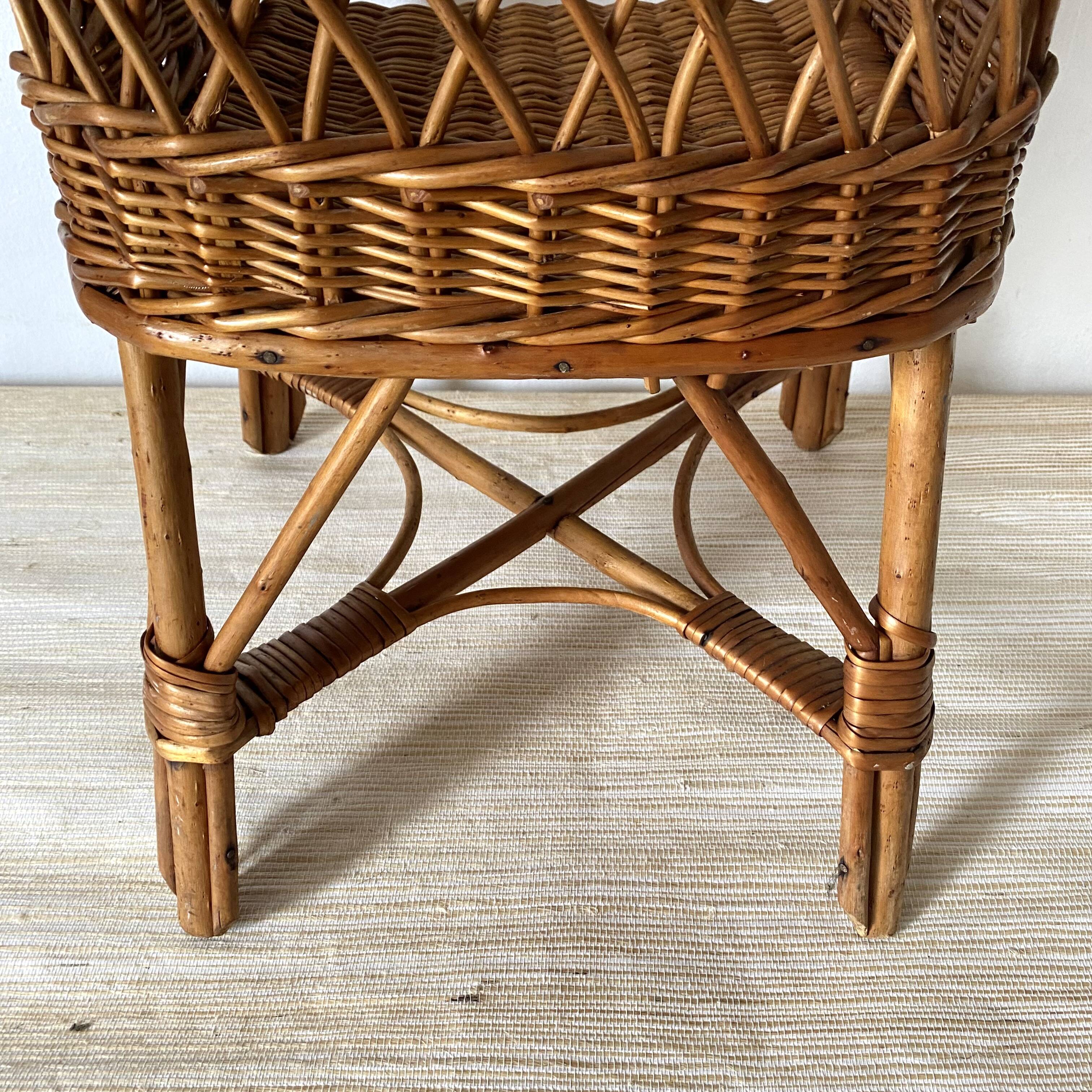 Rattan armchair for children