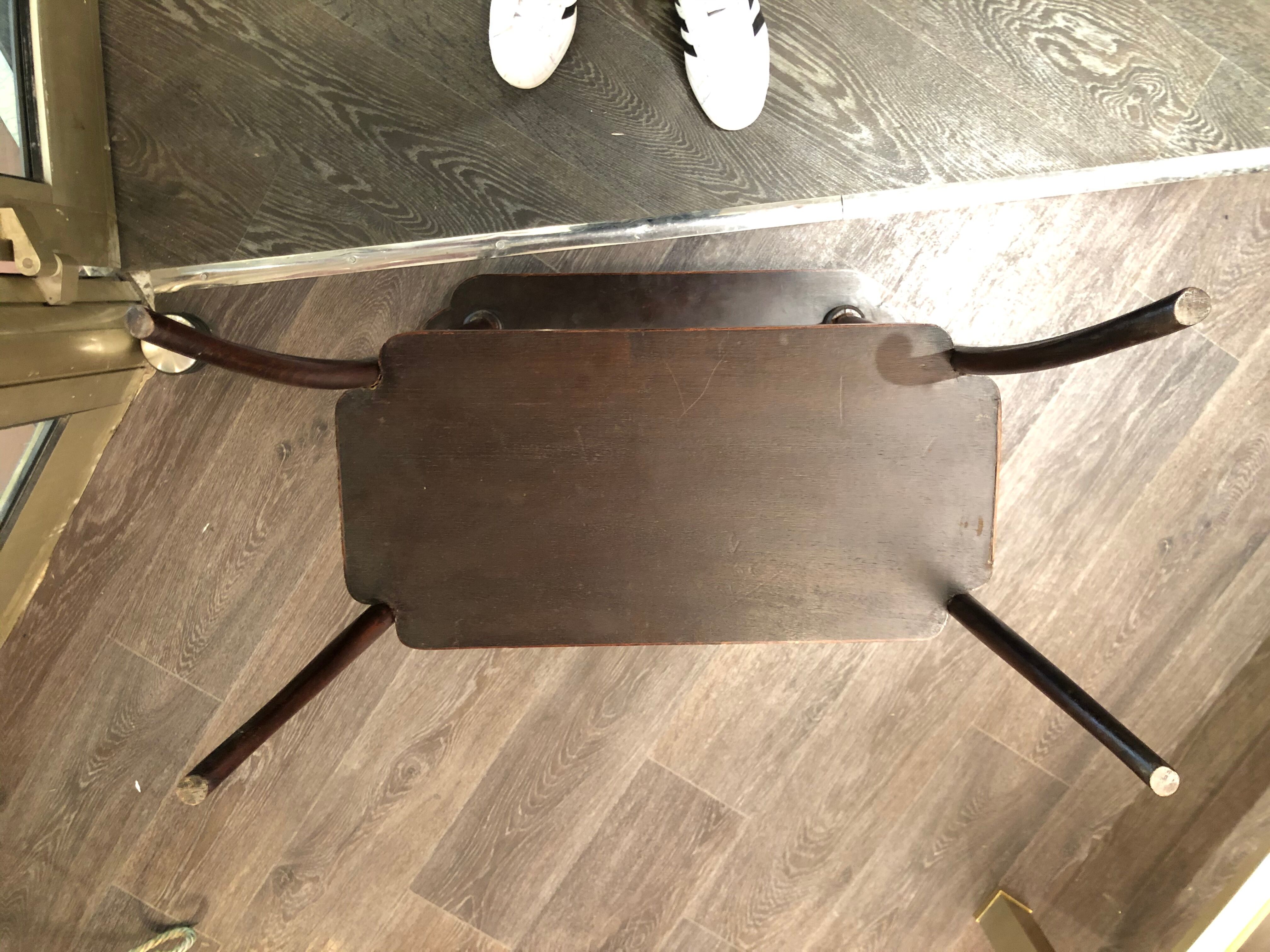 Table branding art nouveau galle wood flowers