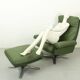 De Sede DS-31 High-Back Lounge Chair & Ottoman, 1970s