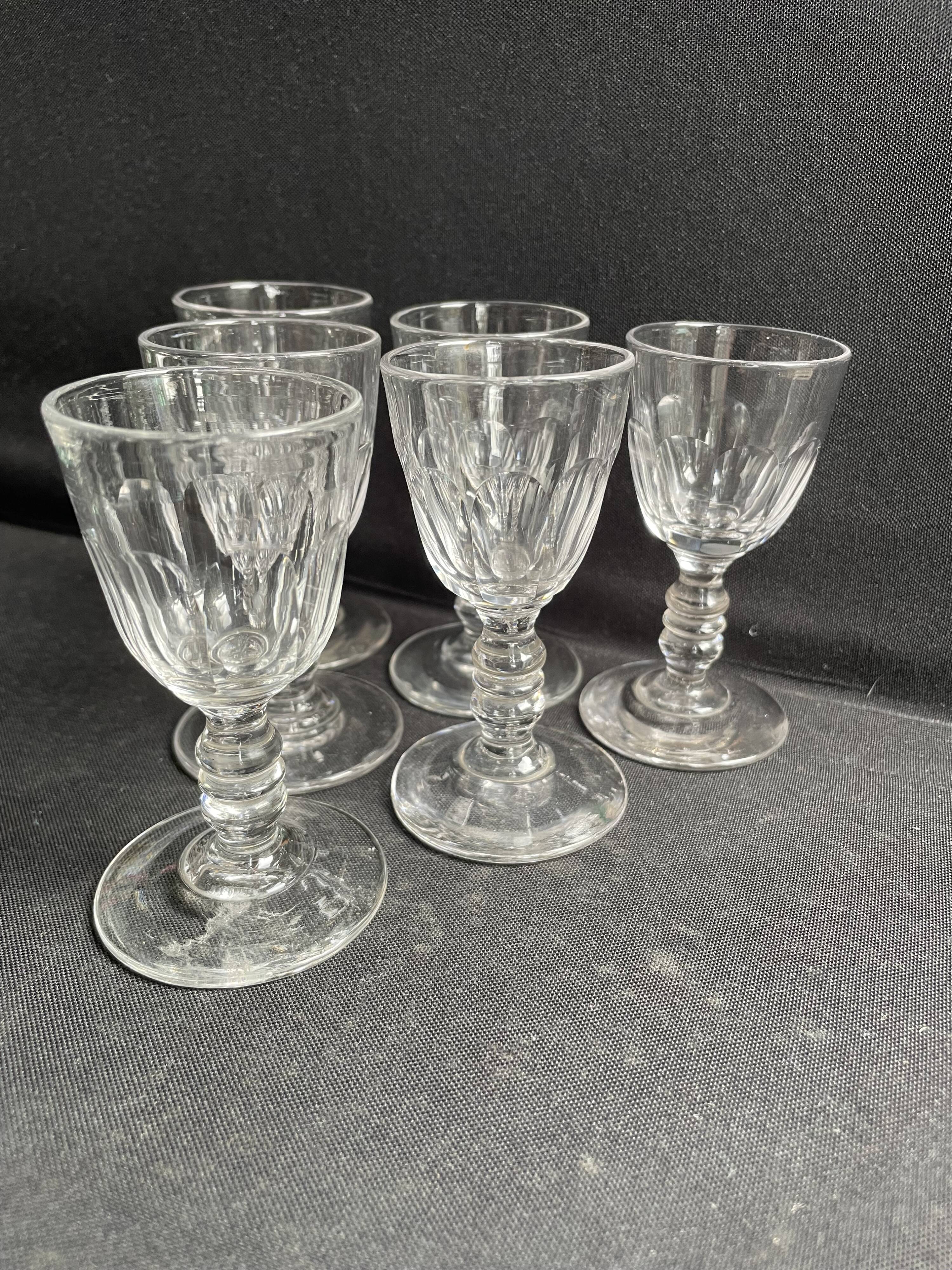 6 Baccarat Clermont liqueur glasses