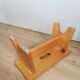Vintage Hand-Painted Wooden Footstool: Yugoslavian Folk Art Decor