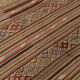 Kilim vintage tons rouges et bruns, motifs ethniques anatoliens, 156x244 Cm