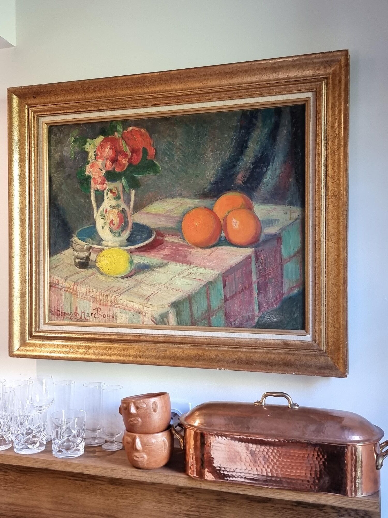 ̈Nature morte , Oil on Canvas by Georges Marchou, early 20th