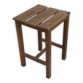 Vintage solid wood square stool 45cm