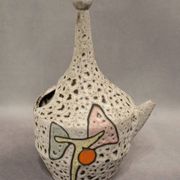 Fat lava jug abstract decoration Marius Bessone Vallauris - Mid-century 60