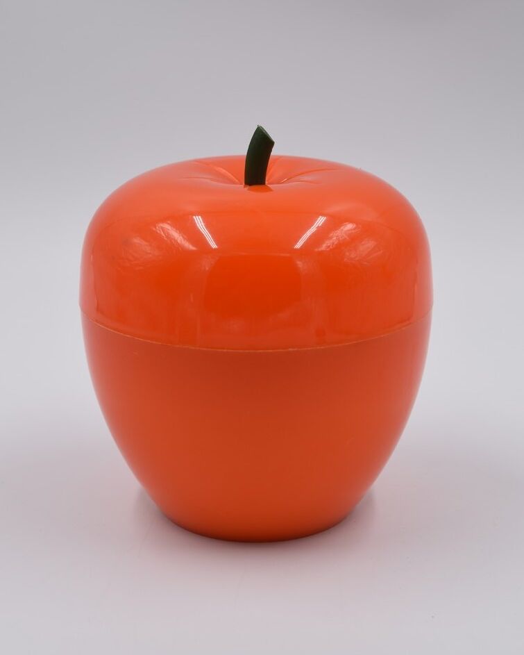 Vintage ice bucket in the shape of an orange apple