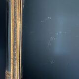 Miroir noir et or style Empire 34x39cm