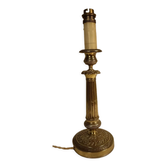 Old 19th century brass lamp base