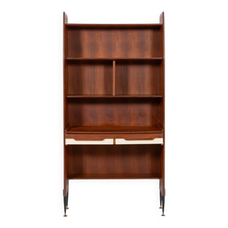 Italian Mid-Century Modern bookshelf-desk cabinet