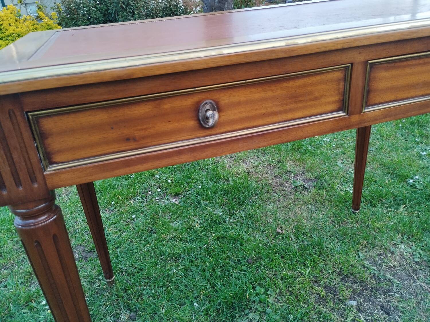 Antique Louis XVI style desk with drawers