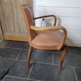 Fauteuil bridge en skai des années 60