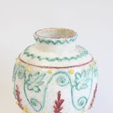 Mediterranean vase with reliëf by Fratelli Fanciullacci, Italy