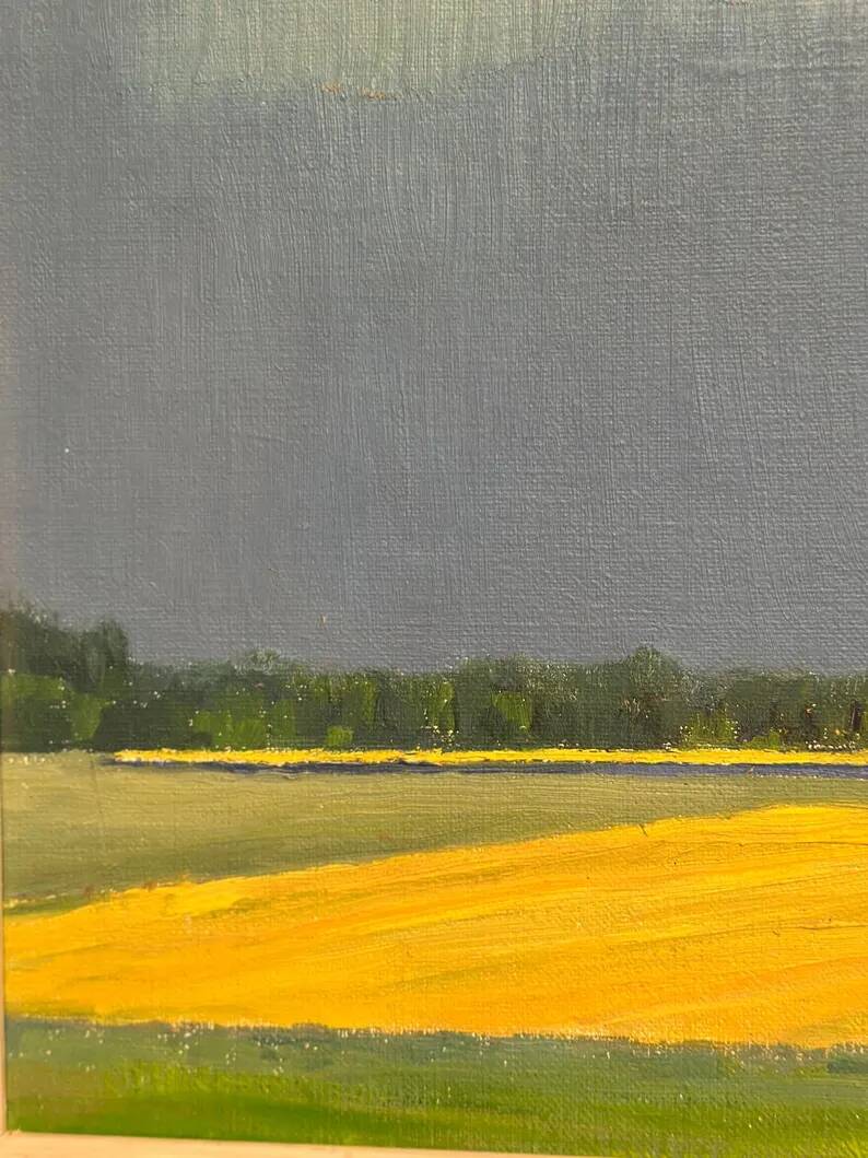 Original Swedish Oil on Canvas – "Approaching Storm" by Astrid Larje – Signed – Vintage and Framed – 43 × 30 cm (16.9" × 11.8")