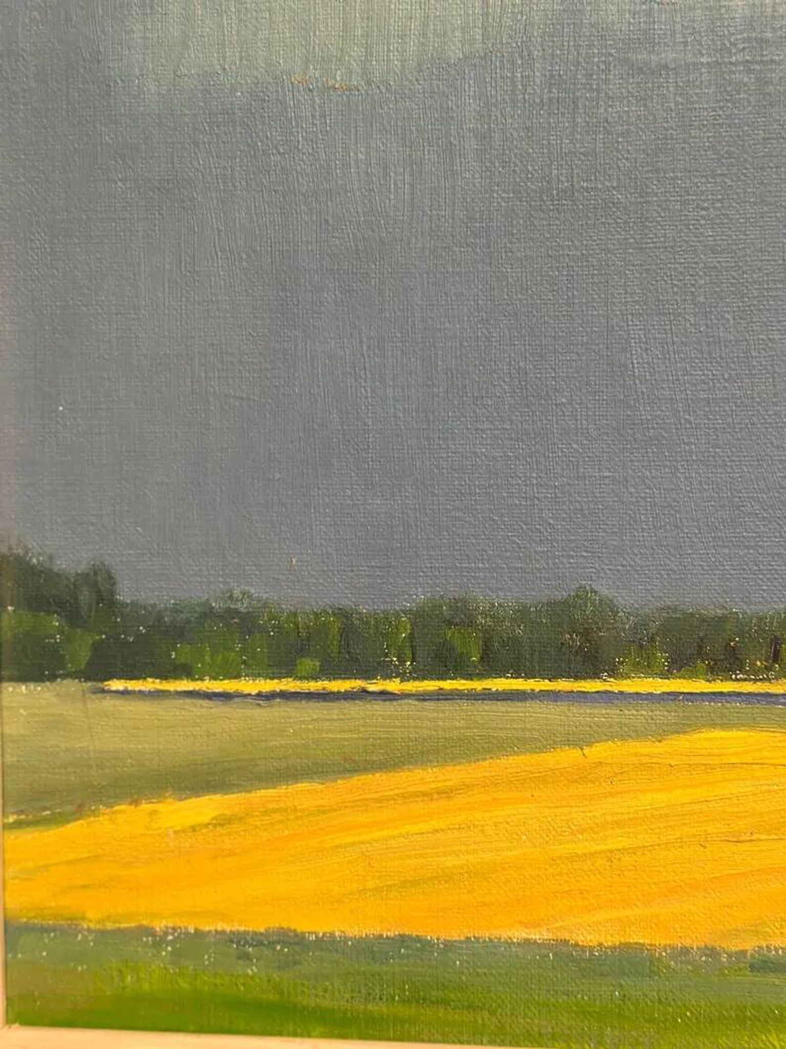 Original Swedish Oil on Canvas – "Approaching Storm" by Astrid Larje – Signed – Vintage and Framed – 43 × 30 cm (16.9" × 11.8")
