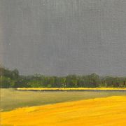 Original Swedish Oil on Canvas – "Approaching Storm" by Astrid Larje – Signed – Vintage and Framed – 43 × 30 cm (16.9" × 11.8")