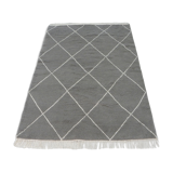 Moroccan berber carpet grey in hand-woven wool