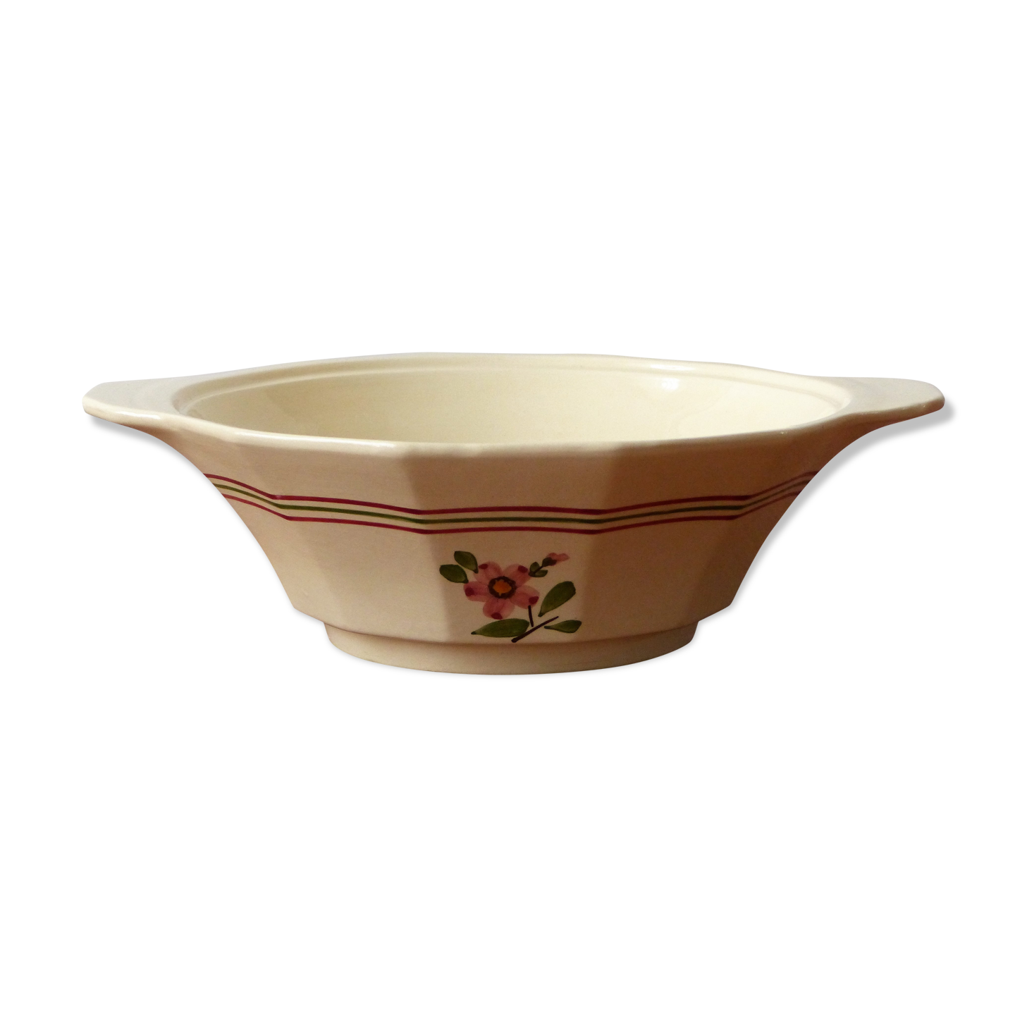 Flat salad bowl sarreguemines