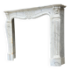 Louis XV style fireplace in Arabescato Carrara marble, circa 1880.