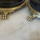Pair of marble and brass candlesticks circa 1860