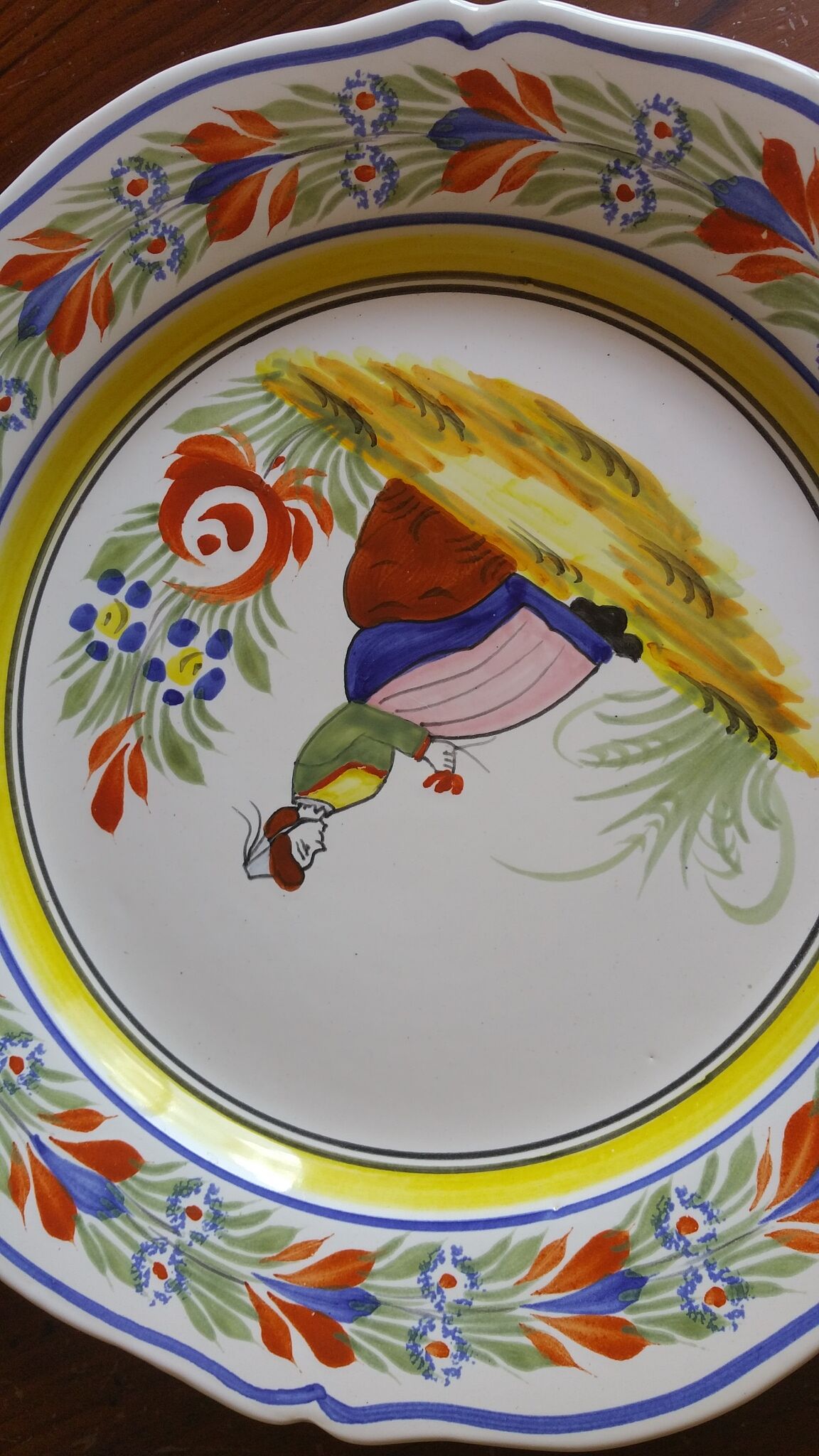 2 Breton Henriot plates from the Quimper earthenware factory