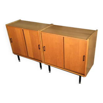 Pair of modular modernist sideboards that can be converted into a bookcase