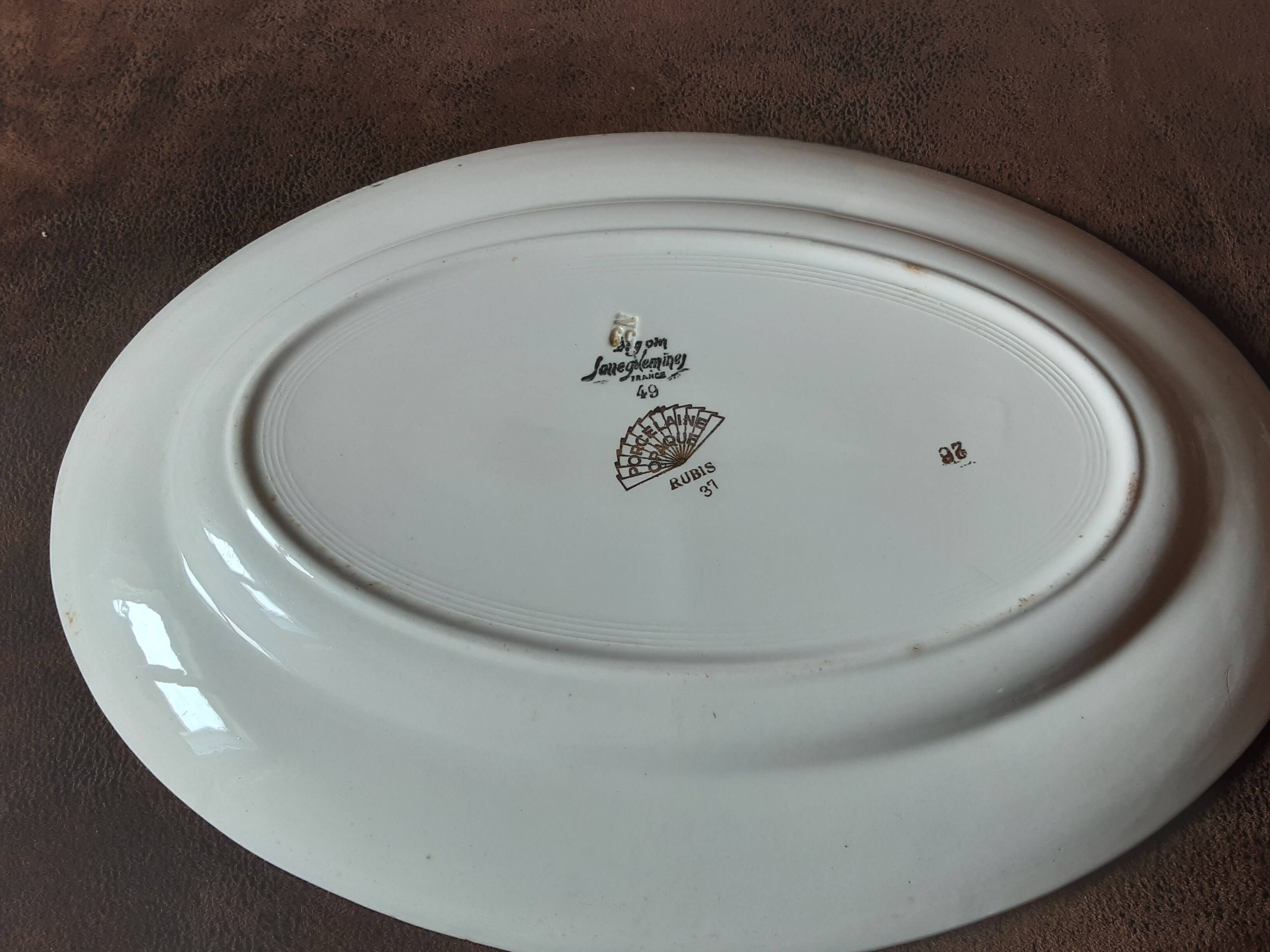 Plat oval Digoin sarreguemines