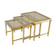 Brass and smoked glass trundle table