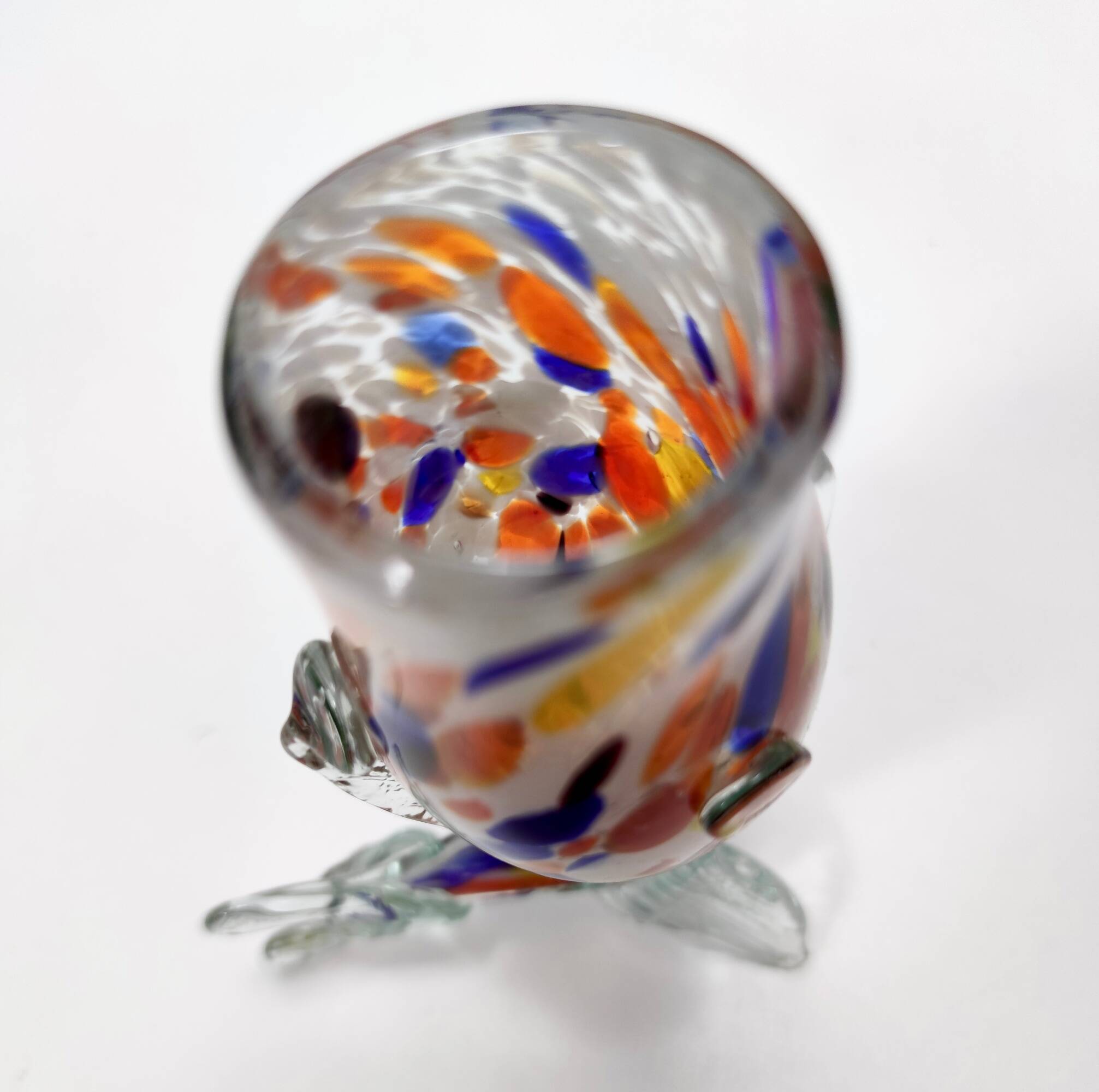 Ensemble de six verres à boire multicolores en verre de Murano par Toso, Italie