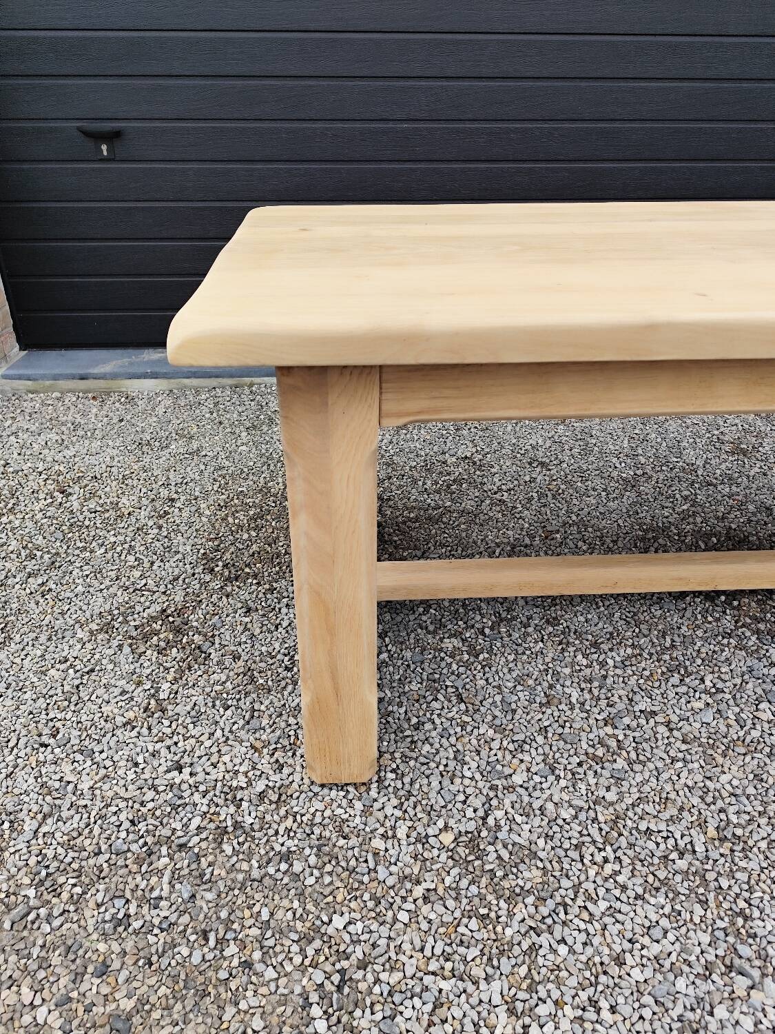 XXL farm table 2m80 + 2 solid oak benches