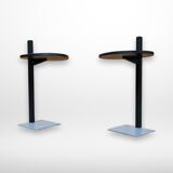 Set of 2 modernist side tables or night stands, 1970s
