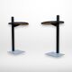 Set of 2 modernist side tables or night stands, 1970s