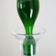 Service à liqueurs, verre soufflé, signé Portieux, 1 carafe & 6 verres sur pieds