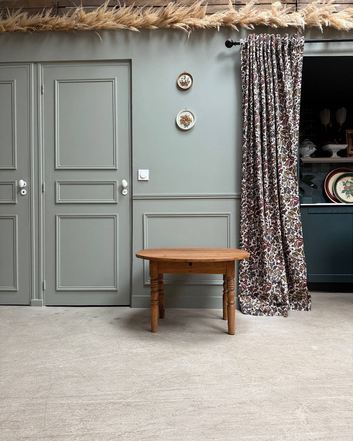 Table basse ronde à volets (rénovée)