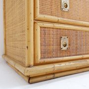 Dal Vera chest of drawers in bamboo and wicker/rattan, Italy 1960s