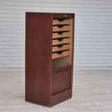 1960s, Danish office cabinet, original condition, teak wood, sliding doors, drawers inside.