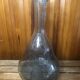 Ancienne bouteille style biot verre soufflé bullé bleuté vintage